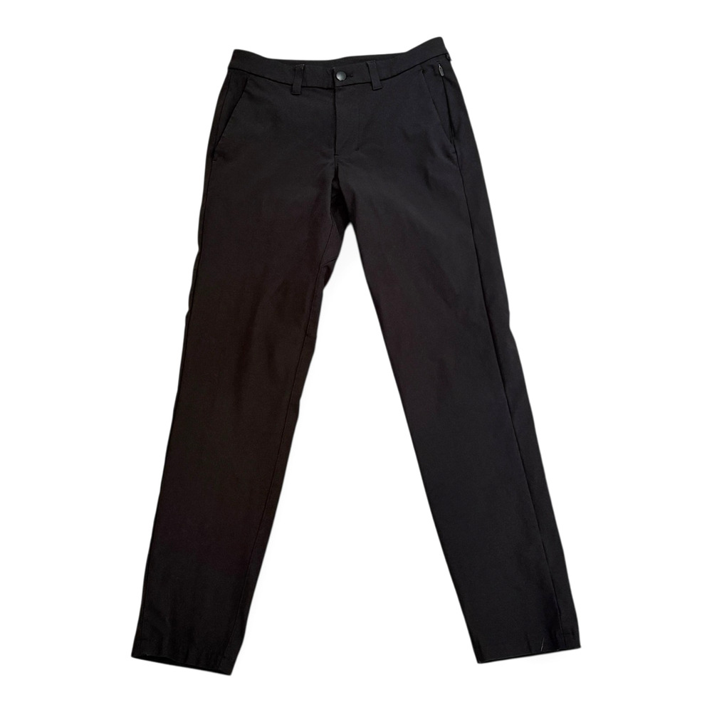 Lululemon Commission Pants Men 28X29 Black Slim Casual Performance Warpstreme